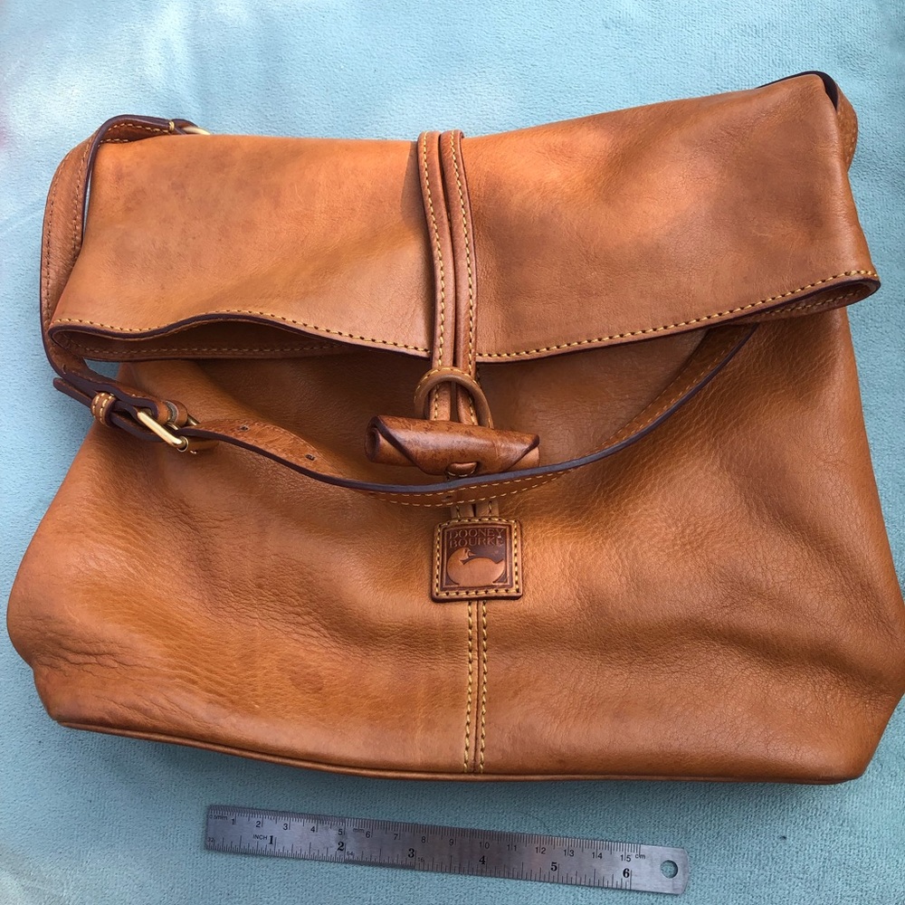 Women's Brown Handbag, Florentine Medium Toggle Crossbody Bag - Authentic